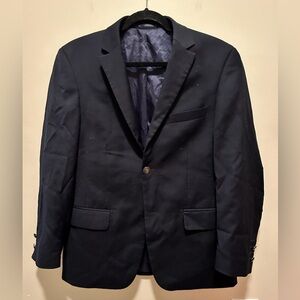 Mantoni Mens Black Wool Suit Jacket 36S